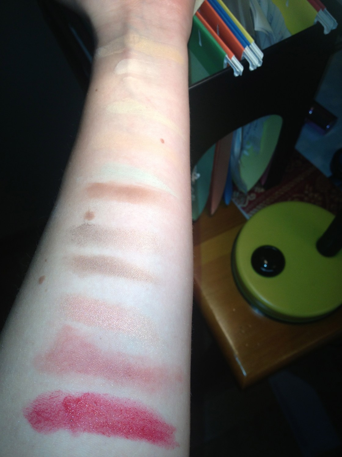 same as above with flash - I apologize for the messy swatches :)