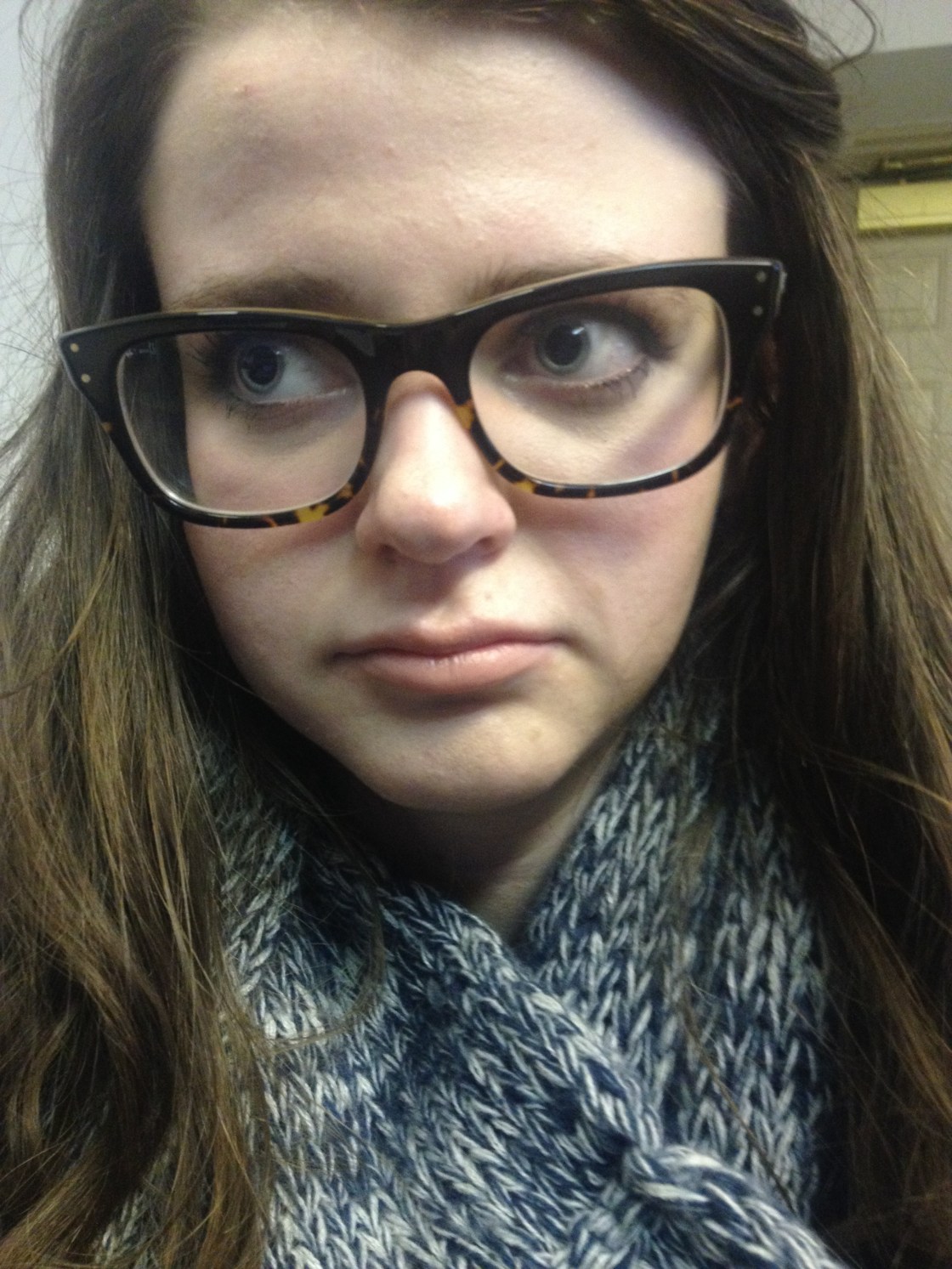 holed up in the library again and indeed, I do wear glasses and warning I'm not actually wearing foundation here