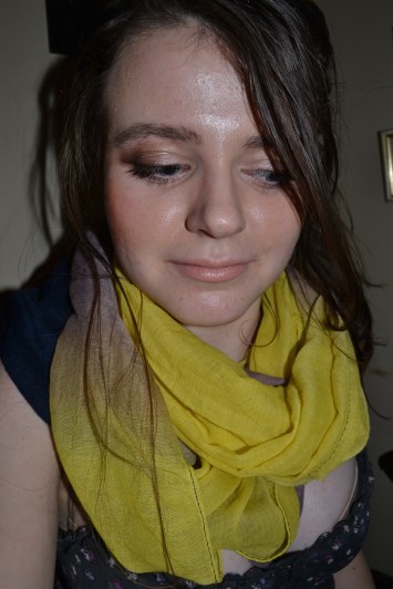 the face 12 hours later with flash